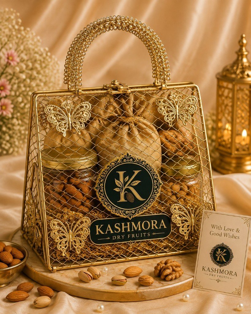 Gold Mesh Purse Hamper